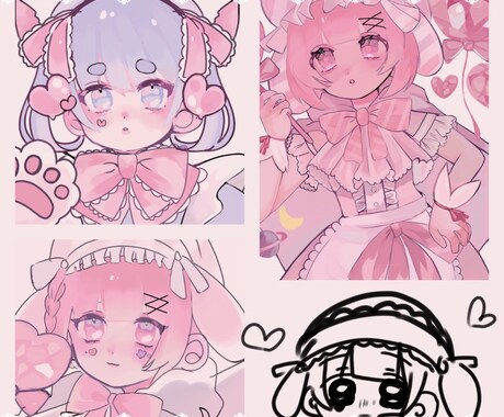 イラスト作成します かわくて 淡く キラキラしたイラスト描きます イメージ2