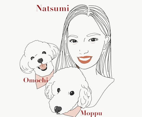オシャレなシンプル似顔絵アイコン描きます イメージ1