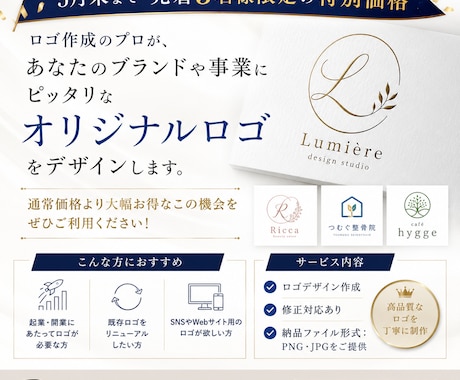 先着3名限定価格でロゴを作ります 個人で使用するのにピッタリなロゴを作成します イメージ1