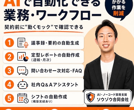 AI（Claude）で業務自動化を構築します 繰り返し業務をClaudeで自動化｜契約前にモック確認 イメージ1