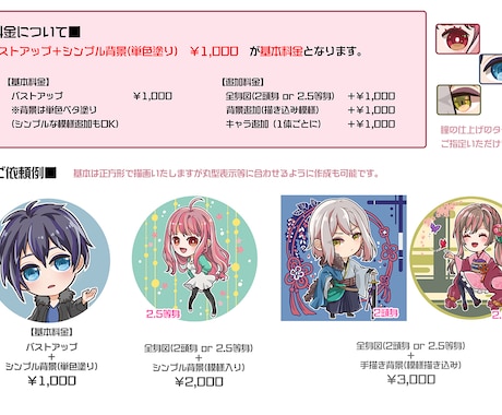 おためし価格設定中！ミニキャラアイコン作成します SNSやブログにポップで可愛いミニキャラアイコンを！ イメージ2