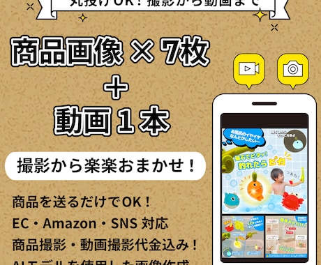 商品撮影＋商品画像＋短尺動画をまとめて制作します 【丸投げOK】商品撮影〜画像加工・動画作成まで一括制作 イメージ1
