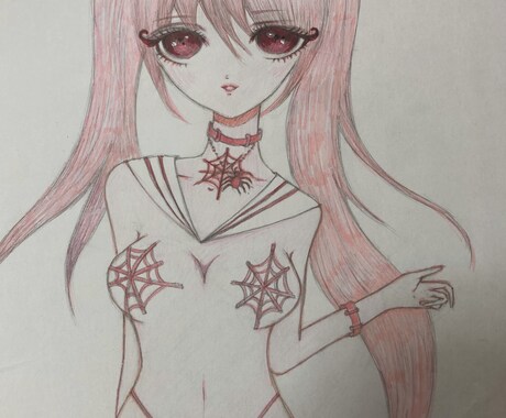 綺麗系　可愛い系　今ドキなイラスト描きます パンクで可愛い貴方だけのオリジナルイラスト イメージ2