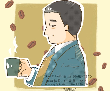 イメージ似顔絵作成します お好きなポーズのイメージ似顔絵を作成します。 イメージ1