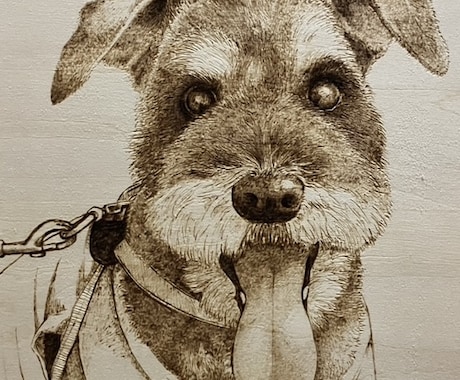 ペットの似顔絵をウッドバーニングで作成します イメージ1