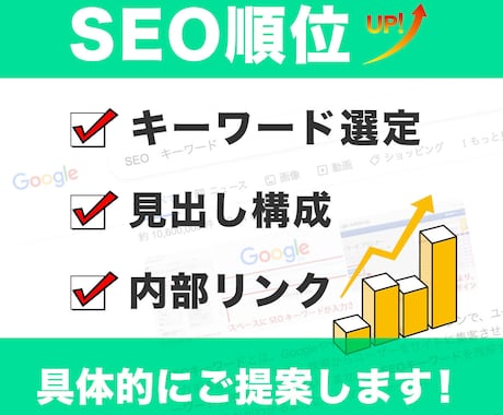 記事が上位表示するためのSEO対策を提案します 現役WEBマーケッターがSEO対策を総合的にサポート！ イメージ1