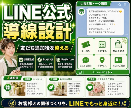 LINE公式導線を設計します 予約・問い合わせまで迷わせない イメージ1