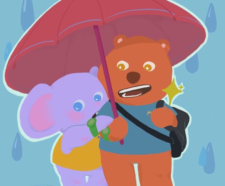 鮮やかな❤︎可愛い人物・動物イラスト描きます カップルアイコン・グッズに合わせるイラスト（デザイン可！） イメージ2