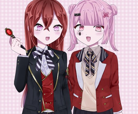 かわいいイラストや似顔絵などかきます 男女共に人物の絡み特に得意です。BL、GL(百合)も可 イメージ2