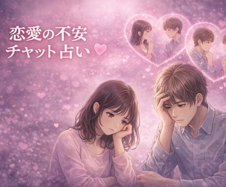恋愛の不安を整理♡ チャットで気持ちを占います 恋愛に悩むあなたへ。安心できるやり取りで前を向けるお手伝い イメージ1