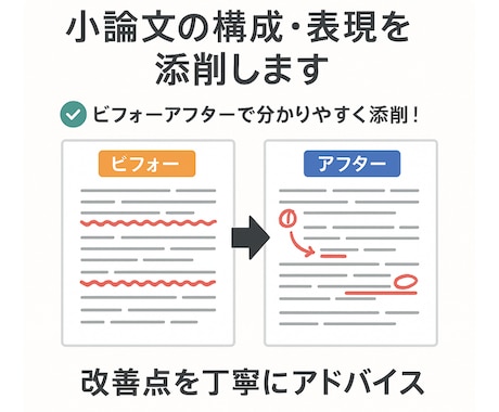 小論文の構成・表現を添削します 「伝わる構成と表現力をサポート」 イメージ1