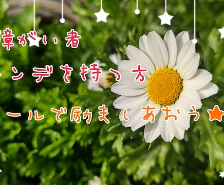 障がいを持つ本人・家族にメッセージします 障がい者の私と、メッセージを通して一緒に話しませんか？ イメージ1