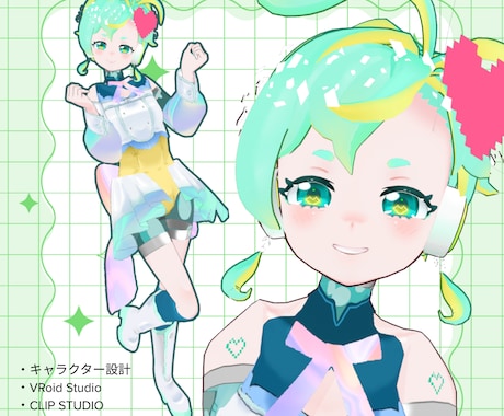 思わず目を留める!!VRoidアバターを作ります Vtuber・顔出しなしのオンライン講師等にも最適!! イメージ2