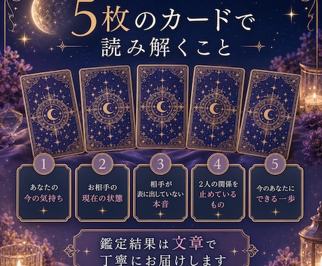 あの人の気持ちをタロットで丁寧に鑑定します あなた自身の本心まで深く読み解きます イメージ2
