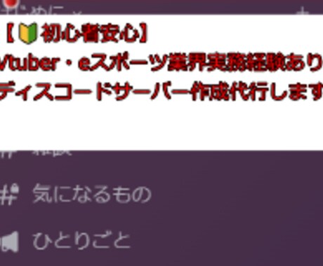実務経験いっぱい！Discordサーバー作ります eスポーツ実務・VTuberマネージャー経験あり イメージ1