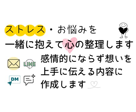 仕事・友人・恋人_相手に伝わる文章を一緒に整えます 「どう書けばいいかわからない」を相手に伝わる文章に整えます。 イメージ1