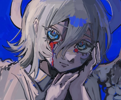 ダークでビビットなMVサムネイルお描きします ダークなサムネイル作成 ボカロ 歌ってみた、MVなど イメージ1