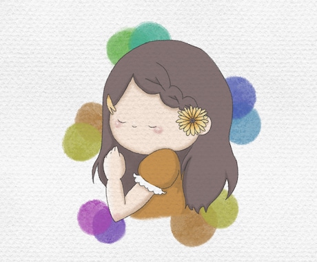 鉛筆タッチのゆるふわイラスト描きます イメージ1