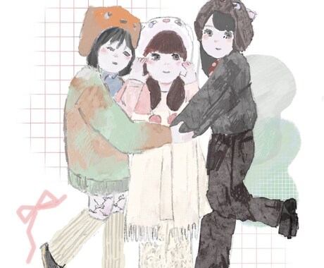 可愛くておしゃれなイラスト描けます 可愛いイラストを描きます！背景の描き込み、小物の追加無料 イメージ2