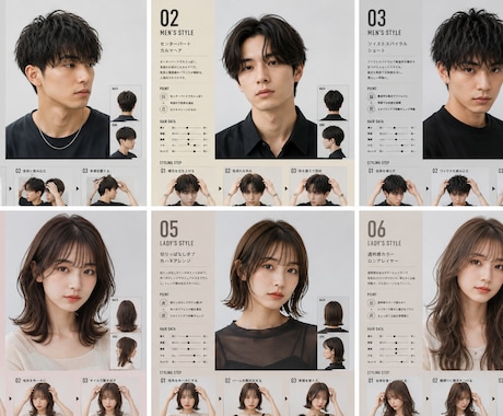 美容師専用AIデザインプロンプトを提供します 雑誌級ヘアカタログをAIで再現 イメージ2