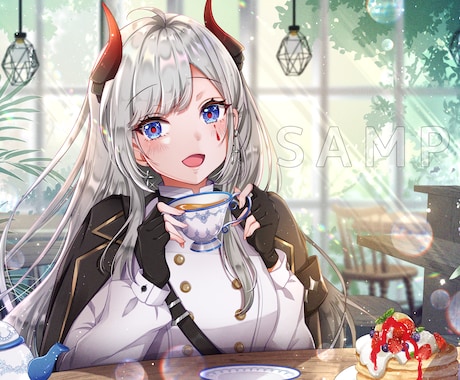 ポジティブ可愛い1枚絵制作します vtuber用立ち絵、一枚絵、アイコンなどなんでもOK！ イメージ2