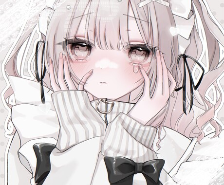 透明感のあるかわいいイラスト*.ﾟ描きます アイコン・サムネ・1枚絵◎かわいいイラストお任せください！ イメージ1