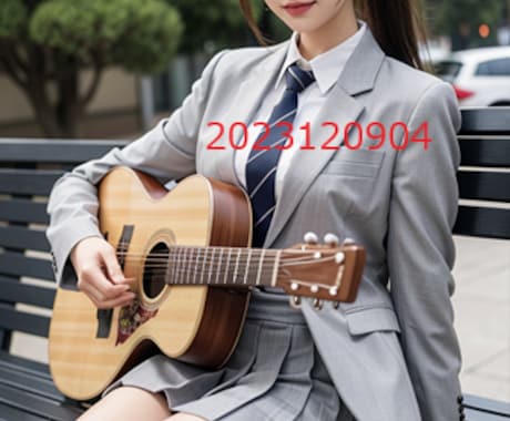 AIで作成したギターを弾く女子高生写真を販売します 実写では撮影、商用利用が難しいギターを弾く女子高生写真販売 イメージ2