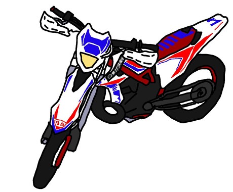 あなたの大切なバイクを手描きイラストにします ヘタウマ？ゴールデンエッグス風？愛されイラスト！ イメージ2