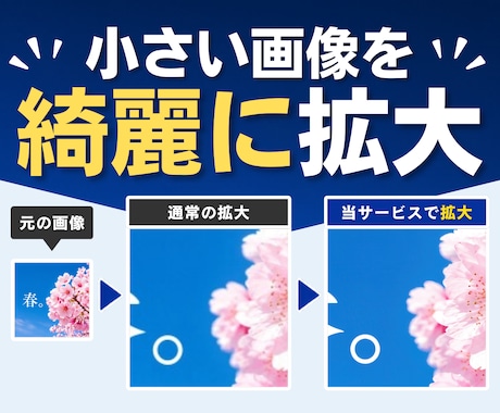 小さい画像をプロ用AIツールで拡大・高画質化します 4枚1,000円｜最大16倍対応｜A1対応｜事前確認無料 イメージ1