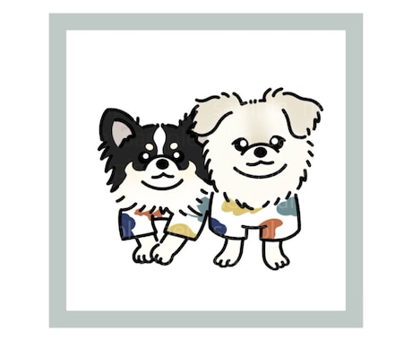 写真からゆるっとかわいいペット似顔絵を描きます 大切な"うちの子"をゆるっとかわいいイラストでお届けします！ イメージ1