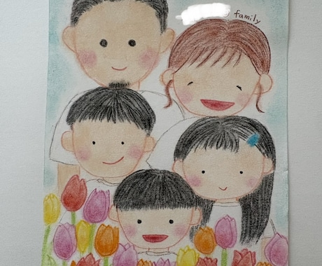 幸せな気持ちになる。ゆるふわ似顔絵描きます SNSアイコンやお祝いに。幸せ届ける手描きイラスト イメージ1