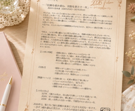 プロも愛用するおしゃれな鑑定書を作成します 商用利用OK!コーチ・サロン様も使える高品質な診断書作成 イメージ1
