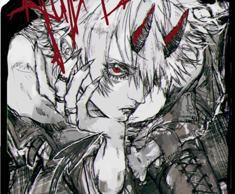 配信やグッズ等かっこ美しいラインアート描きます かっこいいけど美しい耽美イラストが得意です！ イメージ2