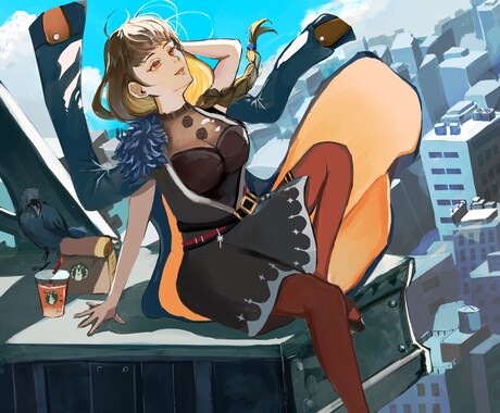立ち絵、背景のあるイラスト描きます キャライラスト背景付きイラスト等お任せ下さい..!! イメージ2