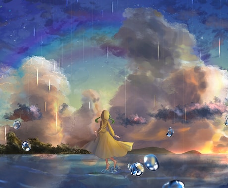 夏の風景イラスト描きます 美麗な背景イラストで夏のノスタルジアに浸りませんか？ イメージ1