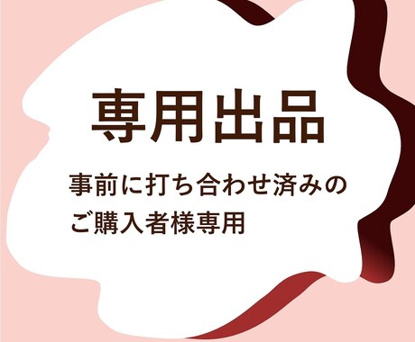 専用出品になります 事前に打ち合わせ済みのご購入者様専用 イメージ1