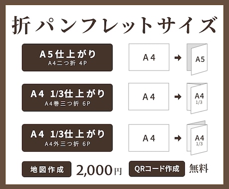 集客につながる三つ折りパンフレット制作します シンプルで伝わりやすく効果的なデザイン・印刷手配対応可能 イメージ2