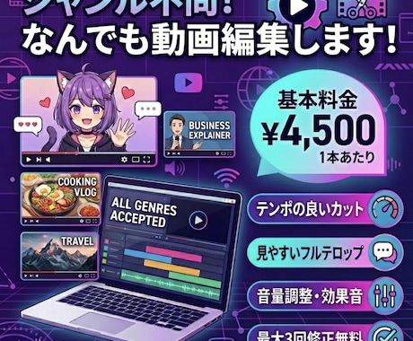 YouTube・VTuber切り抜き動画編集します
