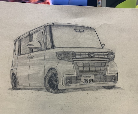 貴方様の愛車、好きな車の鉛筆画描きます 貴方の好きを絵にして残しませんか？ イメージ1