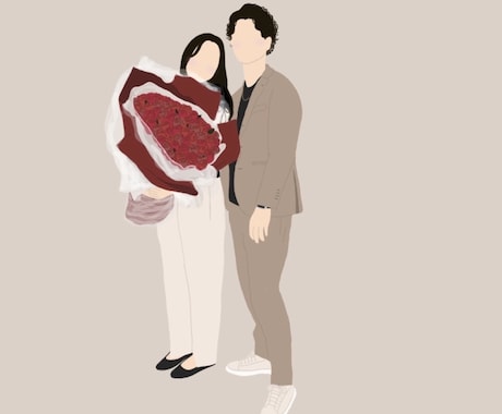 お洒落で可愛いウェディングイラスト描きます 温かみのある優しい雰囲気のイラストを描いております^ ^ イメージ2