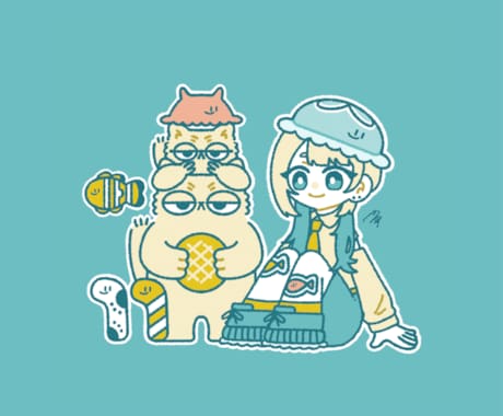 ゆるくてかわいい！イラストを描きます デフォルトタッチで描かせていただきます◎ イメージ1