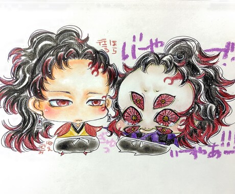 もちもちほっぺ似顔絵描きます 自分用プレゼント用アクリルスタンドバッジグッズにも✨  ✨ イメージ2