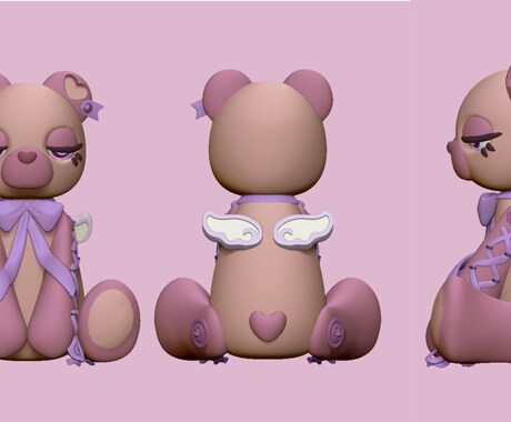 3D キャラクター・グッズデザイン制作します 3Dモデリングソフトを使用してデザイン致します イメージ1
