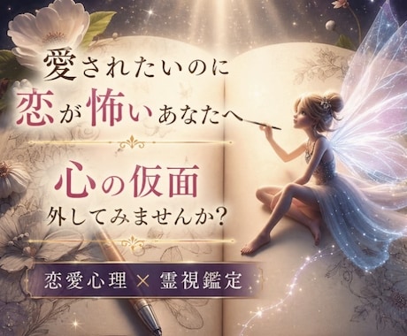 愛されたいのに恋愛が怖いあなたの心を優しく救います ✿仮面を外す恋愛心理×霊視電話鑑定で心の本音を読み解きます イメージ1