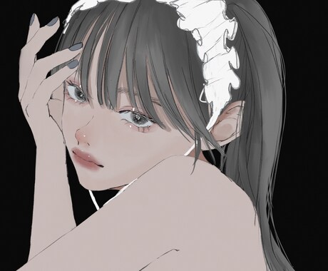 クールで可愛い女の子描きます 配信やsnsアイコンに可愛い子を是非！！ イメージ1
