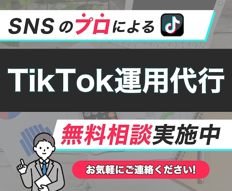 SNSのプロ集団がTikTok集客を支援します フォロワー獲得から集客まで、TikTok運用丸投げOK！ イメージ1