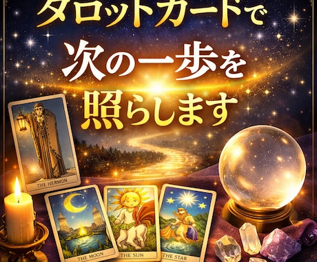 タロットカードで次の一歩を照らします 恋愛・仕事・人間関係など、あなたに必要なメッセージを届けます イメージ1