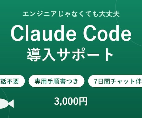 Claude Code導入を文章サポートします 通話不要◎あなた専用の手順書＋チャットで伴走します イメージ1