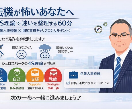 転職や昇進の迷いを整理します 転機専門家｜企業人事×国家資格キャリアコンサルタント イメージ1