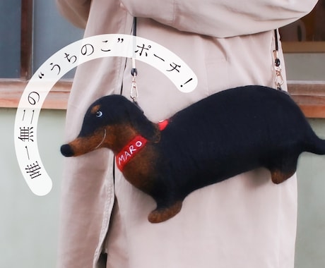 うちの子を羊毛フェルトのポーチに仕立てます その子ならではの形や色合いを生かした、特別なポーチ。 イメージ1